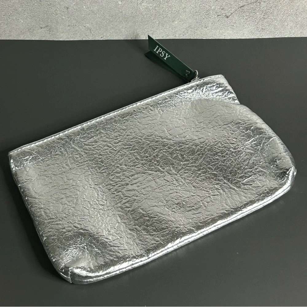 Ipsy Silver Cosmetic Bag